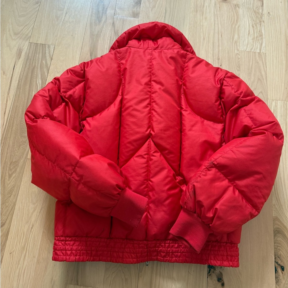Bogner Vintage 80’s Red Goose Down Puffer Jacket Coat Size 10 - Picture 2 of 16